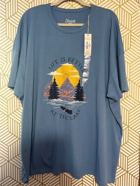 Natural Reflections Blue Lake Graphic Tee 2X